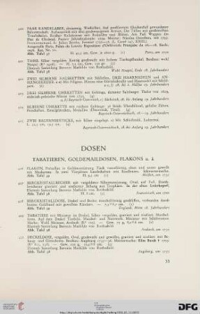 Dosen (Nr. 426-436)