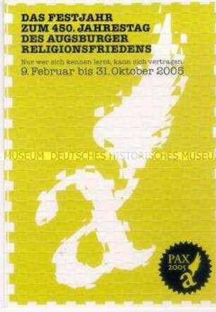 Werbung zum Festjahr des Augsburger Religionsfriedens 2005