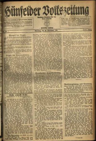 Ausgabe vom Dienstag, den 29. November 1921.