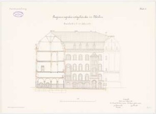 Regierungsgebäude, Köslin: Querschnitt 1:100