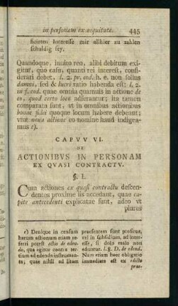 445-486, Caput VI. De actionibus in personam ex quasi contractu