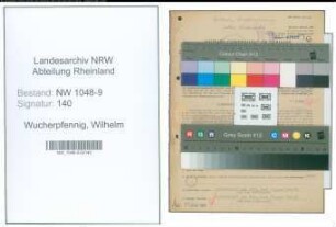 Entnazifizierung Wilhelm Wucherpfennig , geb. 05.05.1894 (Architekt)