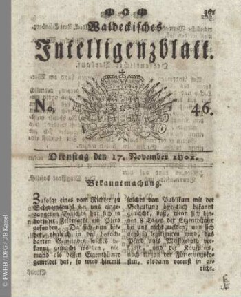 No. 46, Dienstag den 17. November 1801