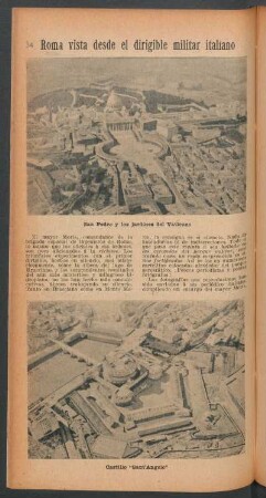 Roma vista desde el dirigible militar italiano