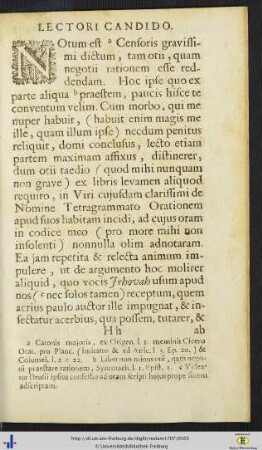 Lectori Candido.