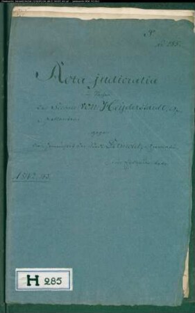 von Heiderstädt (Heyderstädt), Fiskal gegen Stadt Detmold - Erdgrube