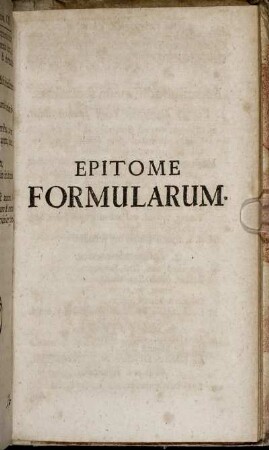 Epitome Formularum.