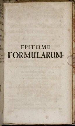 Epitome Formularum.
