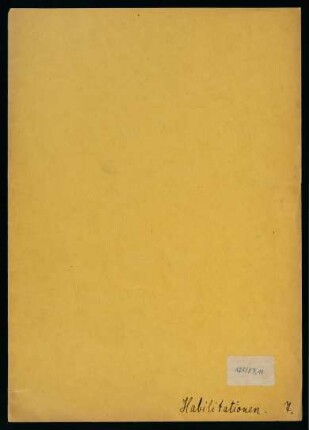 Habilitationen (Dekanatsjahr 1924/1925) : Habilitationen von Prof. Walter Gmelin, Dr. Wolfgang Präger, Dr. Eugen Wannenmacher, Dr. med. Rudolf Andler, Dr. Richard Wagner.