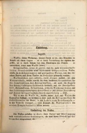 Grundriß der Waffenlehre, Text