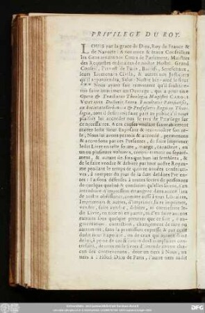 Privilege Du Roy.