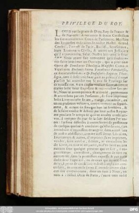 Privilege Du Roy.