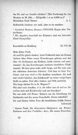 Kunsthalle zu Hamburg 23. VII. 08