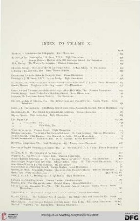 Index to volume XI