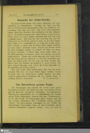 Retouche der Aristo-Drucke