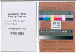 Entnazifizierung Fritz Pruessmann , geb. 23.09.1900 (Vertreter)