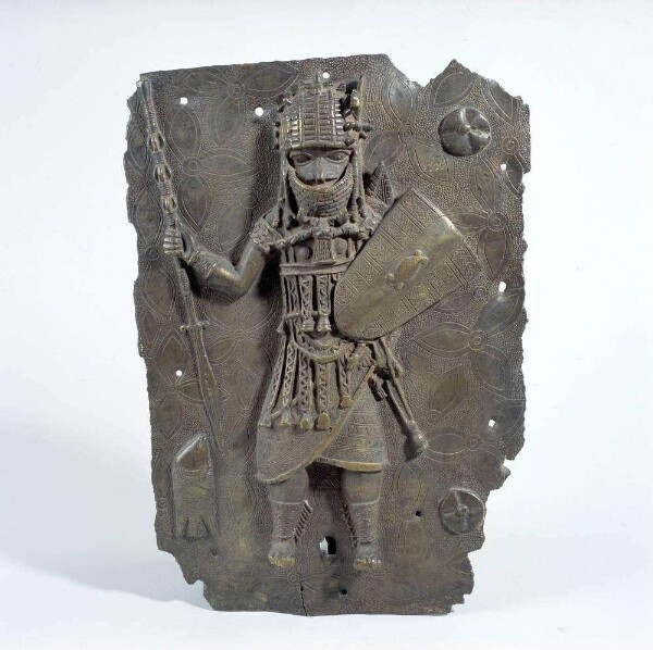 Relief plate with military leader