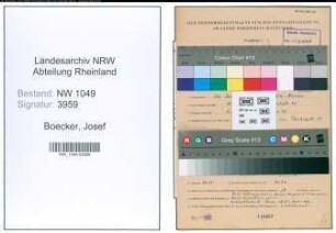 Entnazifizierung Josef Boecker , geb. 26.01.1913 ()