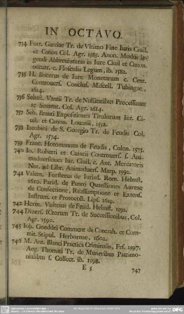 [Libri] In Octavo