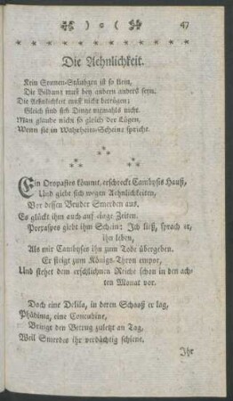 Die Aehnlichkeit