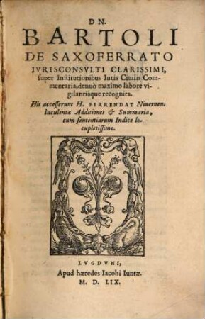 Super Institutionibus Juris Civilis Commentaria