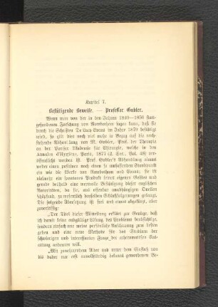 Kapitel 7. Bestätigende Beweise. - Professor Gubler.