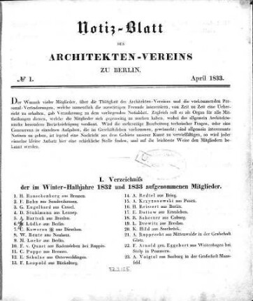 No 1, April 1833