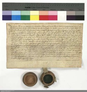 Revers Christian Friedrichs von Marschall bezüglich der Belehnung mit einem Teil eines Hofs in Milz durch Amand [von Buseck],