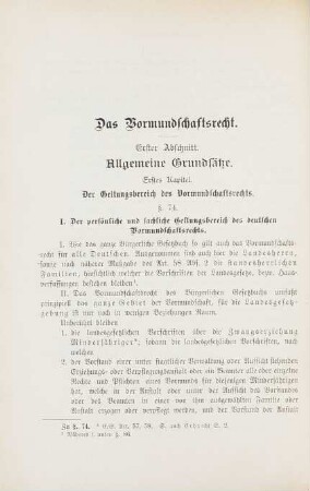 Das Vormundschaftsrecht