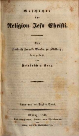 Geschichte der Religion Jesu Christi, 39 = Forts. Bd. 26