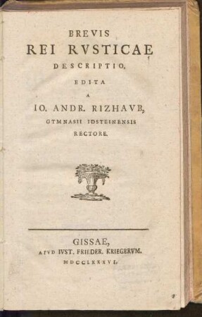 Brevis Rei Rvsticae Descriptio