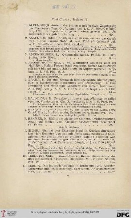 [Katalog A - Z] (Nr. 1 - 288)