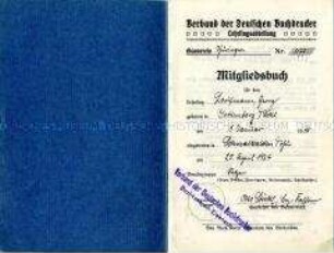 Mitgliedsausweis des Verbandes der Deutschen Buchdrucker (Lehrlingsabteilung)