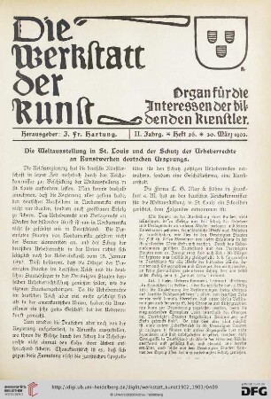 2: Die Weltausstellung in St. Louis und der Schutz der Urheberrechte an Kunstwerken deutschen Ursprungs