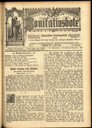 Erste Ausgabe vom Sonntag, den 05. Juli 1903.