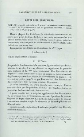 Revue Bibliographique