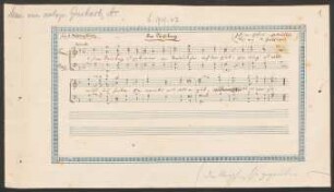 Der Sonntag; Coro maschile; F-Dur