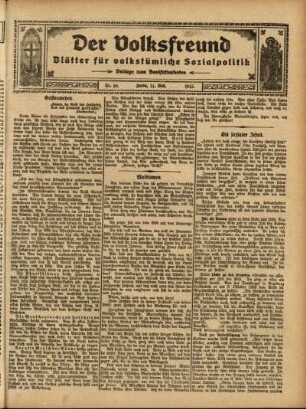 Ausgabe vom Sonntag, den 11. Mai 1913.