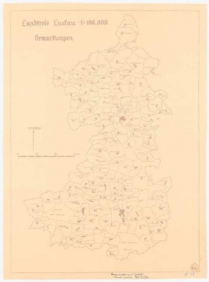 Landschaftsplan, Luckau: Gemeindegrenzen, 1:100000