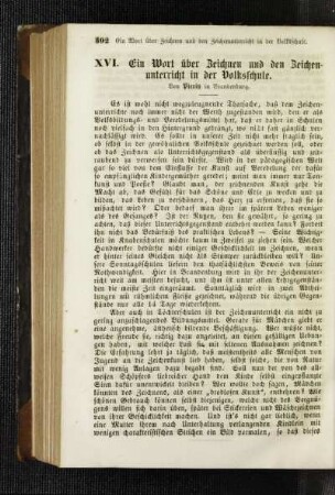 ¬Ein¬ Wort über Zeichnen und den Zeichenunterricht in der Volksschule