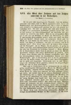 ¬Ein¬ Wort über Zeichnen und den Zeichenunterricht in der Volksschule