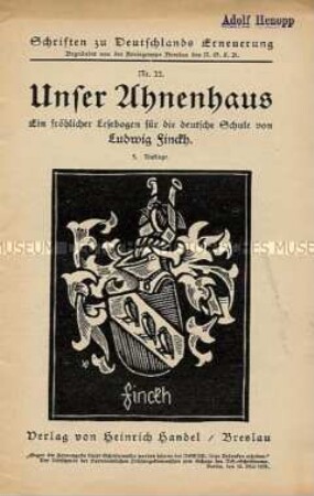 Heft aus der Reihe "Schriften zu Deutschlands Erneuerung" über die Ahnen der Deutschen (Nr. 22)