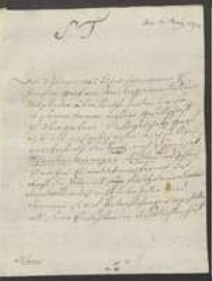 Brief von Johann Jacob Kohlhaas und Jeunet Duval an Johann Jacob Kohlhaas