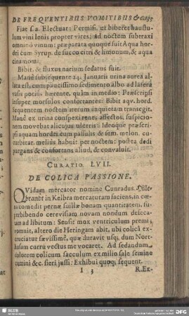 Curatio LVII. [Curatio LIX.] De Colica Passione
