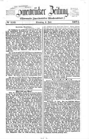 Zweibrücker Zeitung. 1872, 7 - 12