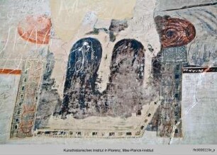 Ausmalung : Ausmalung des Sanktuariums mit dem Thronfragment einer thronenden Madonna