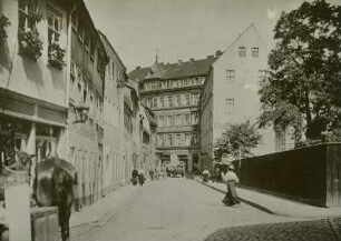 Gerbergasse / Theaterstraße : Dresden, Gerbergasse / Theaterstraße, Blick von der Großen Zwingerstraße