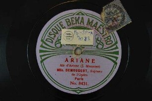 Ariane : Air d'Ariane / (J. Massenet)