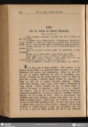 LXI. Na 23. ńeźelu po ßwětej tschojoscźi