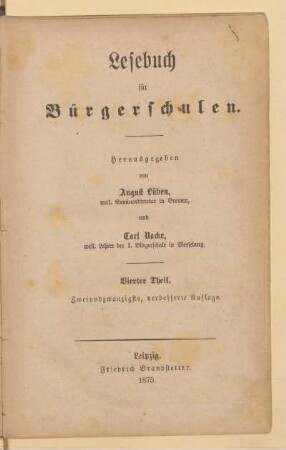 Theil 4, [Schülerband]: [Theil 4, [Schülerband]]
